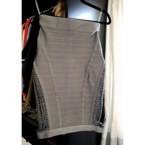 ❤ Gray Bandage Rope Chain Midi Skirt ❤